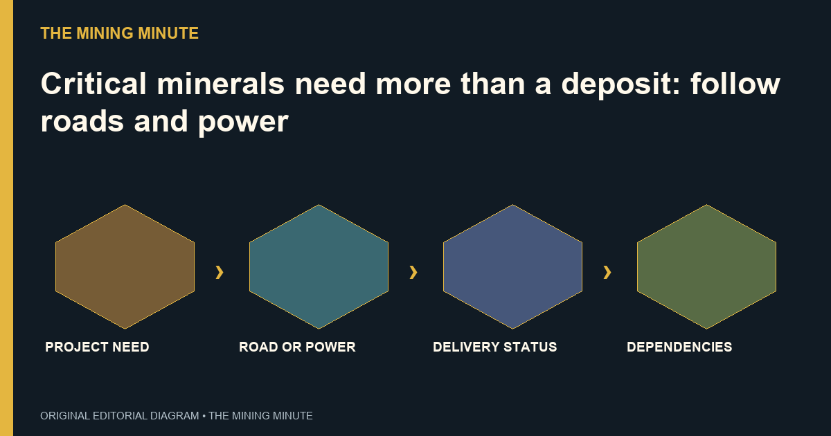 PROJECT NEED → ROAD OR POWER → DELIVERY STATUS → DEPENDENCIES