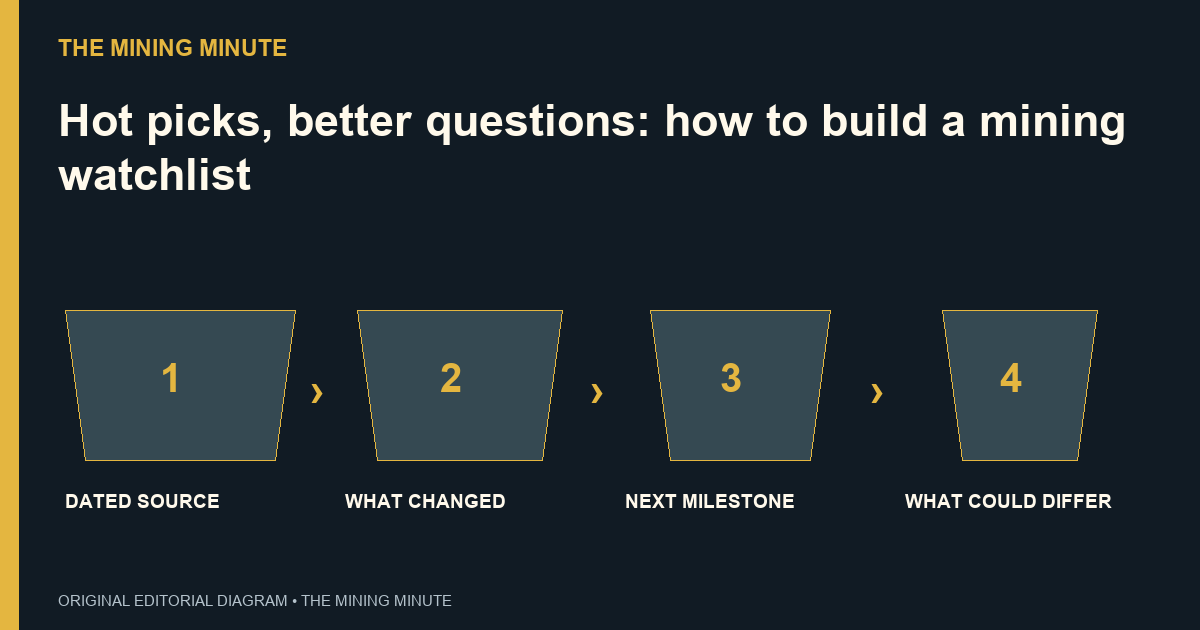DATED SOURCE → WHAT CHANGED → NEXT MILESTONE → WHAT COULD DIFFER