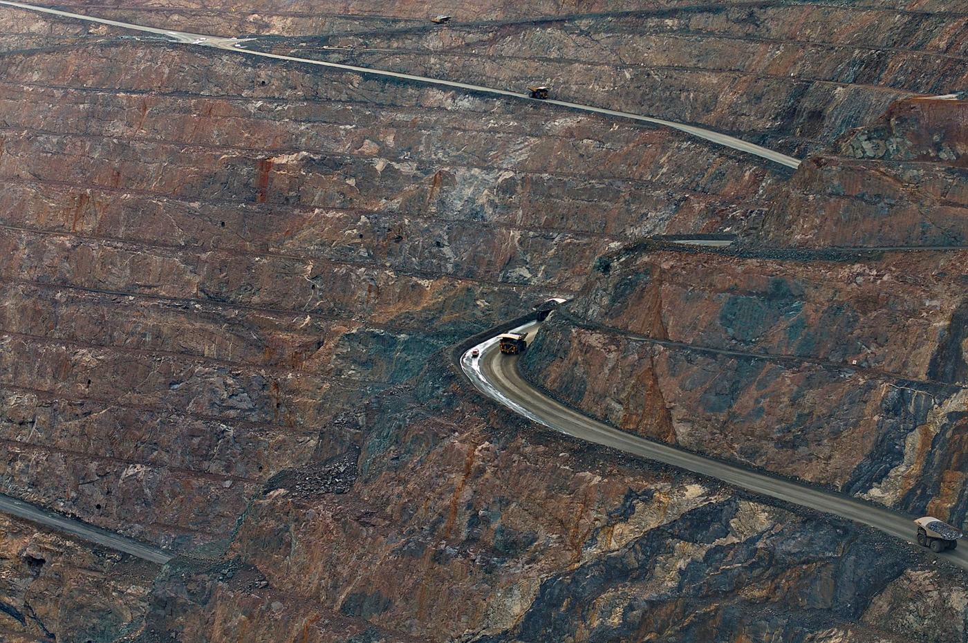 Illustrative mine haul roads