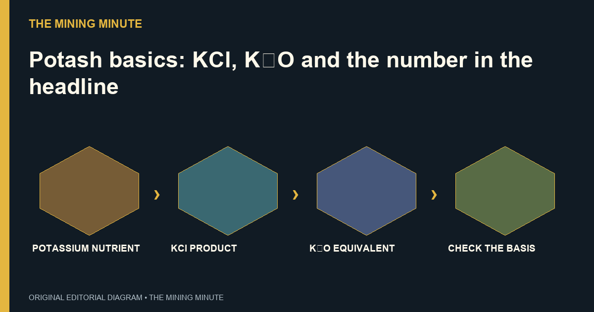 POTASSIUM NUTRIENT → KCl PRODUCT → K₂O EQUIVALENT → CHECK THE BASIS